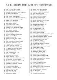 CFE-ERCIM 2011 List of Participants - Cfe-csda.org