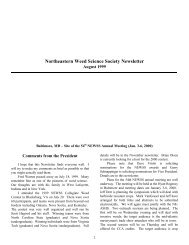 Newsletter - 1999 AUGUST (54 KB) - NorthEastern Weed Science ...