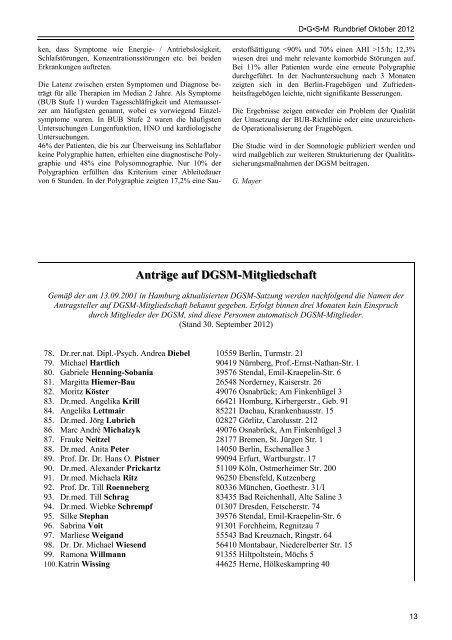 Treffen der Vereinigung Cockpit (VC) mit DGSM-Mitgliedern