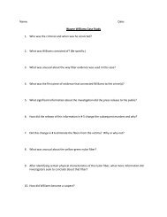 Wayne Williams Case Study Questions