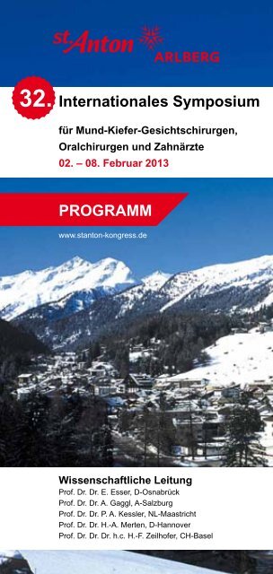 Programm Kongress in St-Anton