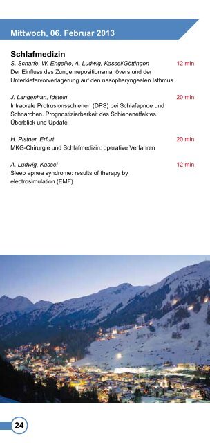 Programm Kongress in St-Anton