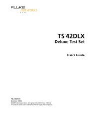 Fluke Networks TS42 deluxe test set users guide - Datacomtools