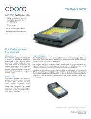 micros kw270 - CBORD Solutions for Colleges and Universities