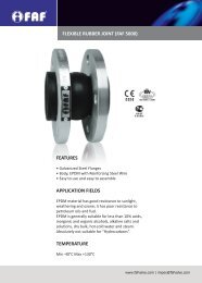 FLEXIBLE RUBBER JOINT (FAF 5000) FEATURES APPLICATION ...