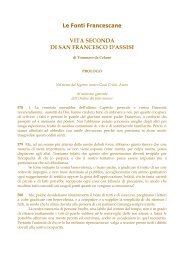 Le Fonti Francescane VITA SECONDA DI SAN ... - Assisi OFM