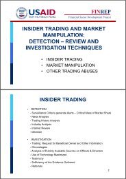 insider trading and market manipulation: detection - FINREP