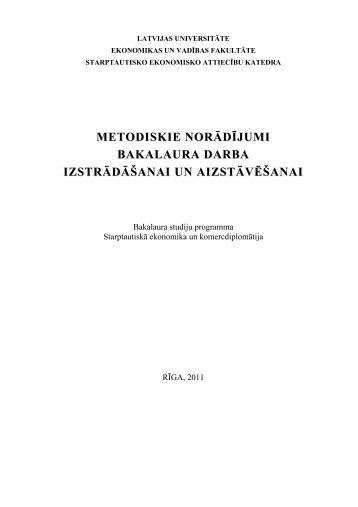 metodiskie norÄdÄ«jumi bakalaura darba izstrÄdÄÅ¡anai un ...