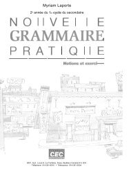 Extraits de La Nouvelle Grammaire - RÃ©seau Cybersavoir