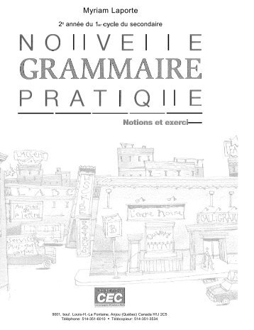 Extraits de La Nouvelle Grammaire - RÃ©seau Cybersavoir