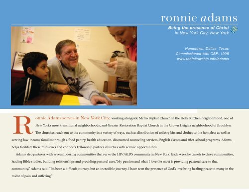 ronnie adams - Cooperative Baptist Fellowship