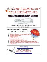 2008- Early Winter 2009 - Wabasha-Kellogg Public Schools