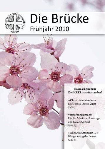Gemeindebrief Fruehjahr 2010 - Evangelische Kirchengemeinde ...
