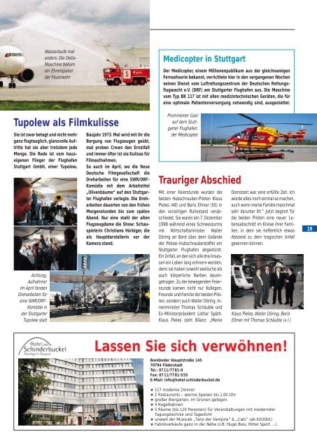 Ausgabe 2/01 - Flughafen Stuttgart