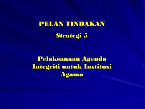 pelan integriti nasional (PIN) - NRE