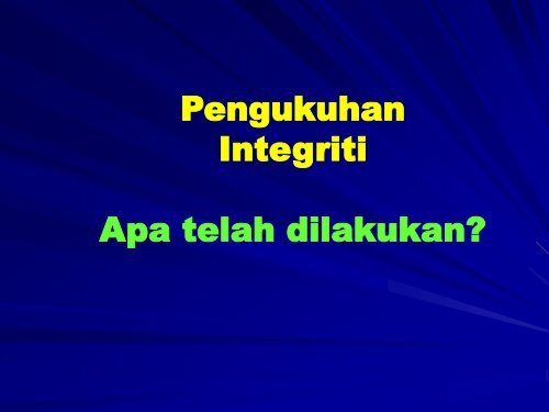 pelan integriti nasional (PIN) - NRE