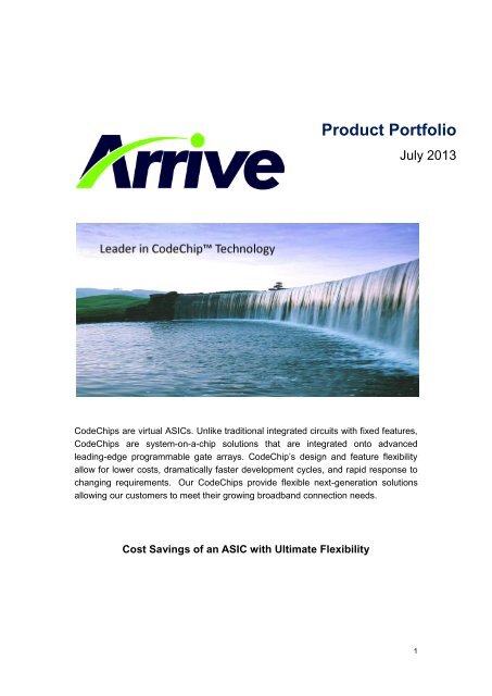 Arrrive Full Product Line Catalog (PDF) - Arrive Technologies