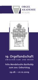 19. Orgellandschaft - Orgelakademie Stade