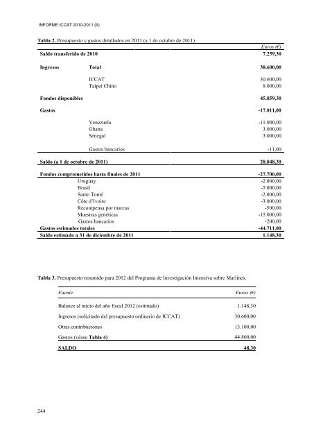 TABLE OF CONTENTS - Iccat