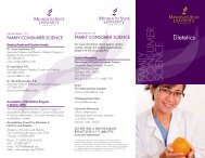 Dietetics Brochure - College of Allied Health and Nursing
