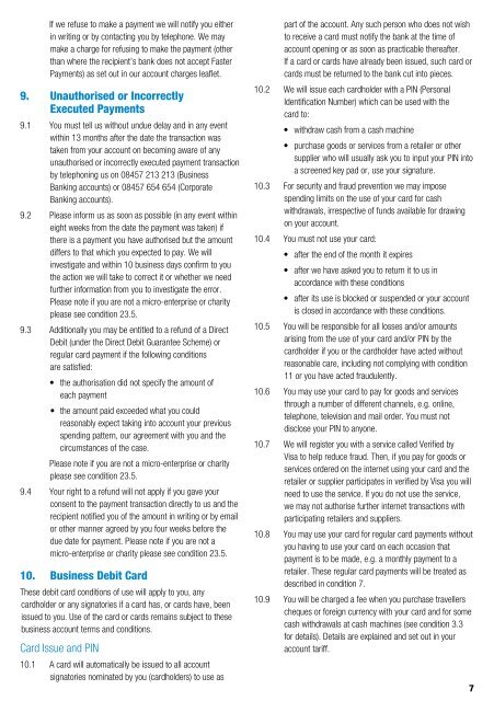 Terms & conditions - The Co-operative Bank