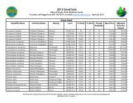 2013 Seed Sale - Alaska Plant Materials Center - State of Alaska