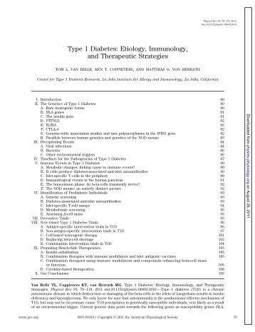 Type 1 Diabetes: Etiology, Immunology, and Therapeutic Strategies