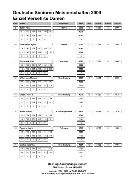 Deutsche Senioren Meisterschaften 2009