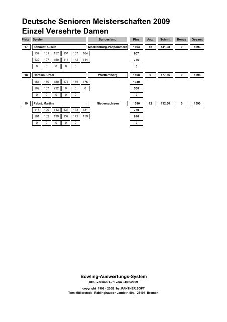 Deutsche Senioren Meisterschaften 2009