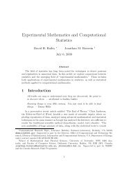 Experimental Mathematics and Computational ... - David H Bailey