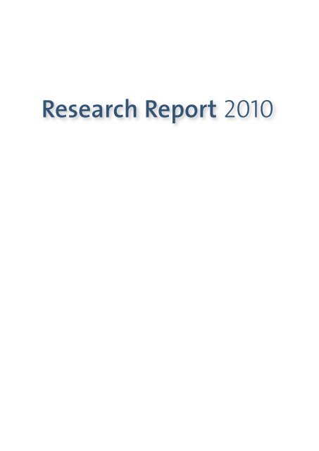 Research Report 2010 - MDC