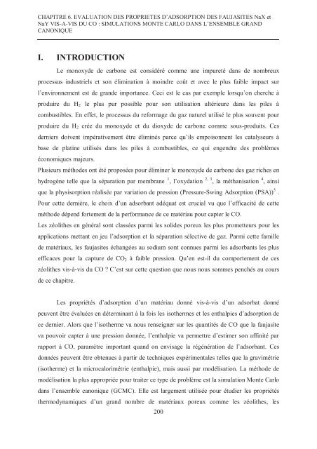 Zalfa NOUR ModÃ©lisation de l'adsorption des molÃ©cules Ã  fort ...