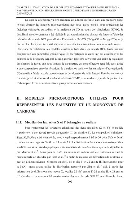 Zalfa NOUR ModÃ©lisation de l'adsorption des molÃ©cules Ã  fort ...