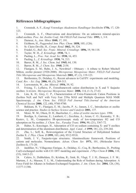 Zalfa NOUR ModÃ©lisation de l'adsorption des molÃ©cules Ã  fort ...