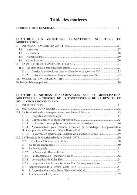 Zalfa NOUR ModÃ©lisation de l'adsorption des molÃ©cules Ã  fort ...