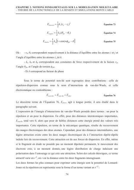 Zalfa NOUR ModÃ©lisation de l'adsorption des molÃ©cules Ã  fort ...