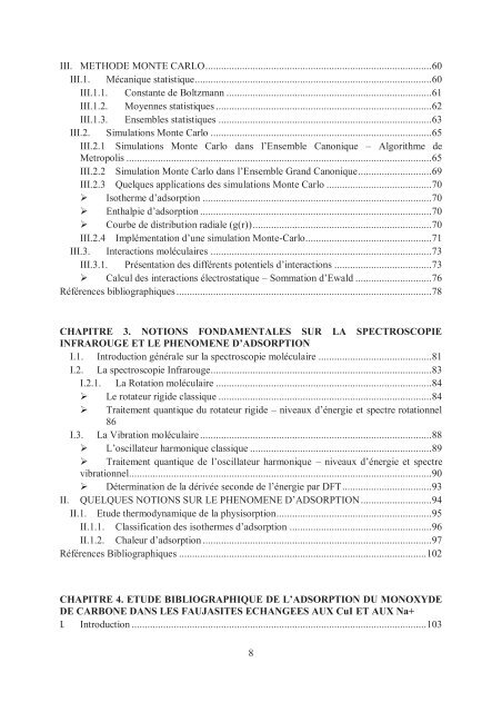 Zalfa NOUR ModÃ©lisation de l'adsorption des molÃ©cules Ã  fort ...