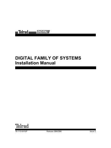 DIGITAL FAMILY OF SYSTEMS Installation Manual - TierOne ...