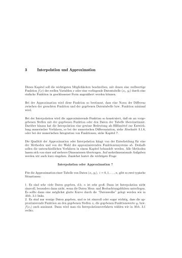 3 Interpolation und Approximation