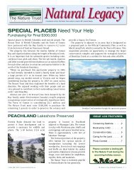 Fall Newsletter 2008 - Nature Trust of British Columbia