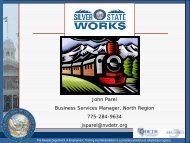 Silver State Works - Nevada Department of Employment, Training ...