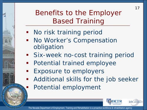 Silver State Works - Nevada Department of Employment, Training ...