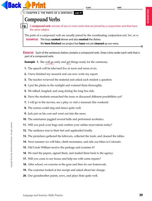 Choices: Examining the Parts of a Sentence