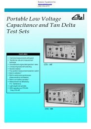 Portable Low Voltage Capacitance and Tan Delta Test Sets - Reptame