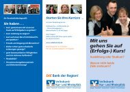 Ausbildung oder Studium? - Volksbank Kur