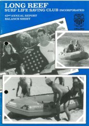 42nd Annual Report - Season 1991-92 - Long Reef Surf Life Saving ...
