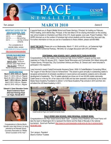 March 2010 Newsletter - Clark County School District