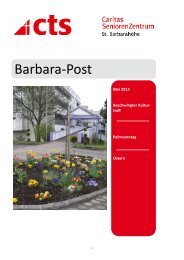 Barbara-Post - Caritas Seniorenzentrum St. BarbarahÃ¶he