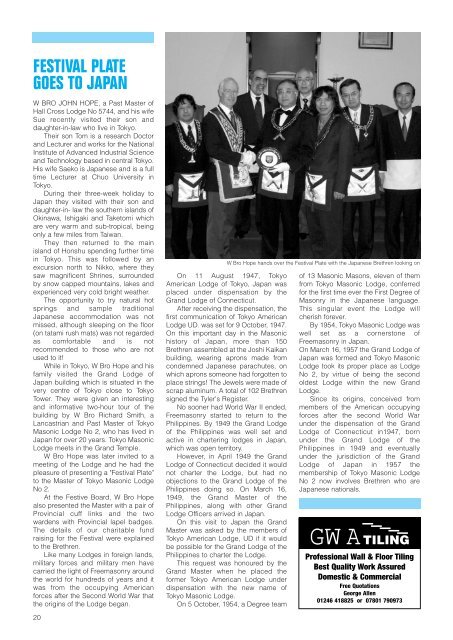 NEWSLETTER 36 Repro - Masonic Province of Yorkshire, West Riding