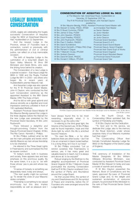 NEWSLETTER 36 Repro - Masonic Province of Yorkshire, West Riding